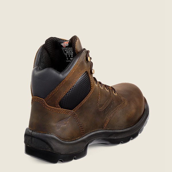 Red Wing Safety Boots Mens Brown - Flexbond - 6-inch Toe Metguard - 8953642-RO